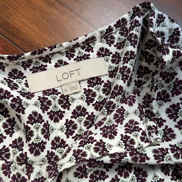 LOFT Womens Long Sleeve Patterned Blouse Size XS - Picture 4 of 6